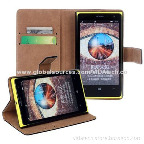 Leather Case with Card Slot and Holder for Nokia Lumia 1020